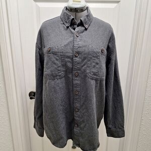 DULUTH Classic Charcoal Button-Down Shirt for Men